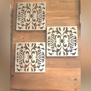 Umbra | 3 Piece Metal Wall Art | Dark Gray | 9.5" x 1" x 9.5"